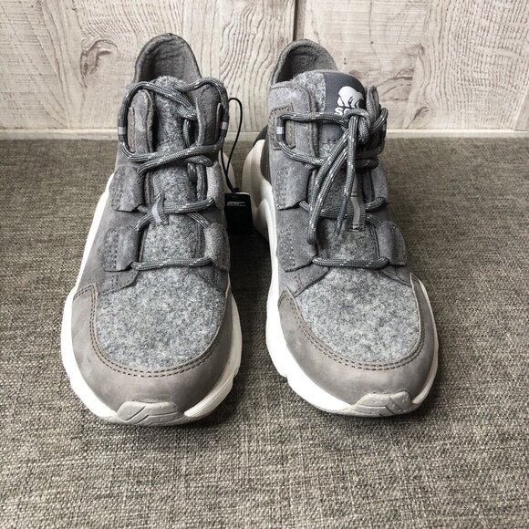 Womens Sorel Gray White Kinetic RNGD Caribou Waterproof Winter Boots Size 5 - Picture 5 of 7